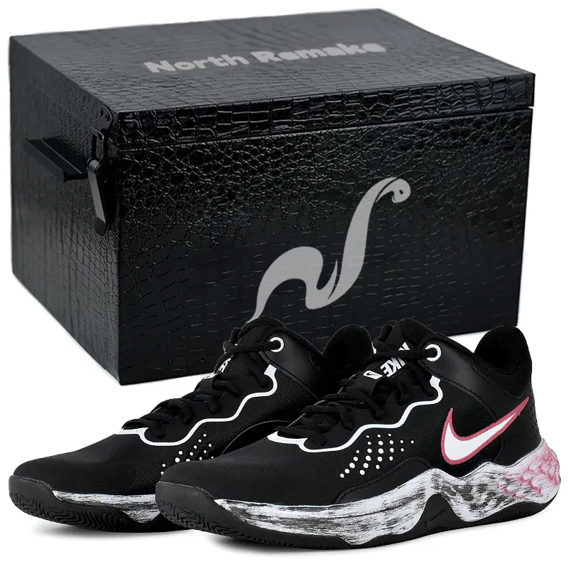 Nike Fly By Mid 3 Hongyi Knight Abrasion Resistant Mid top Basketball Shoes Men's Black White