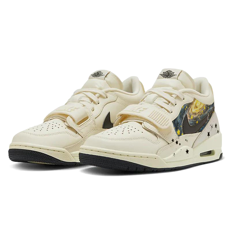 Jordan Legacy 312 Interstellar Galaxy Slip Resistant Abrasion Resistant Low top Vintage Basketball Shoes Women’s White