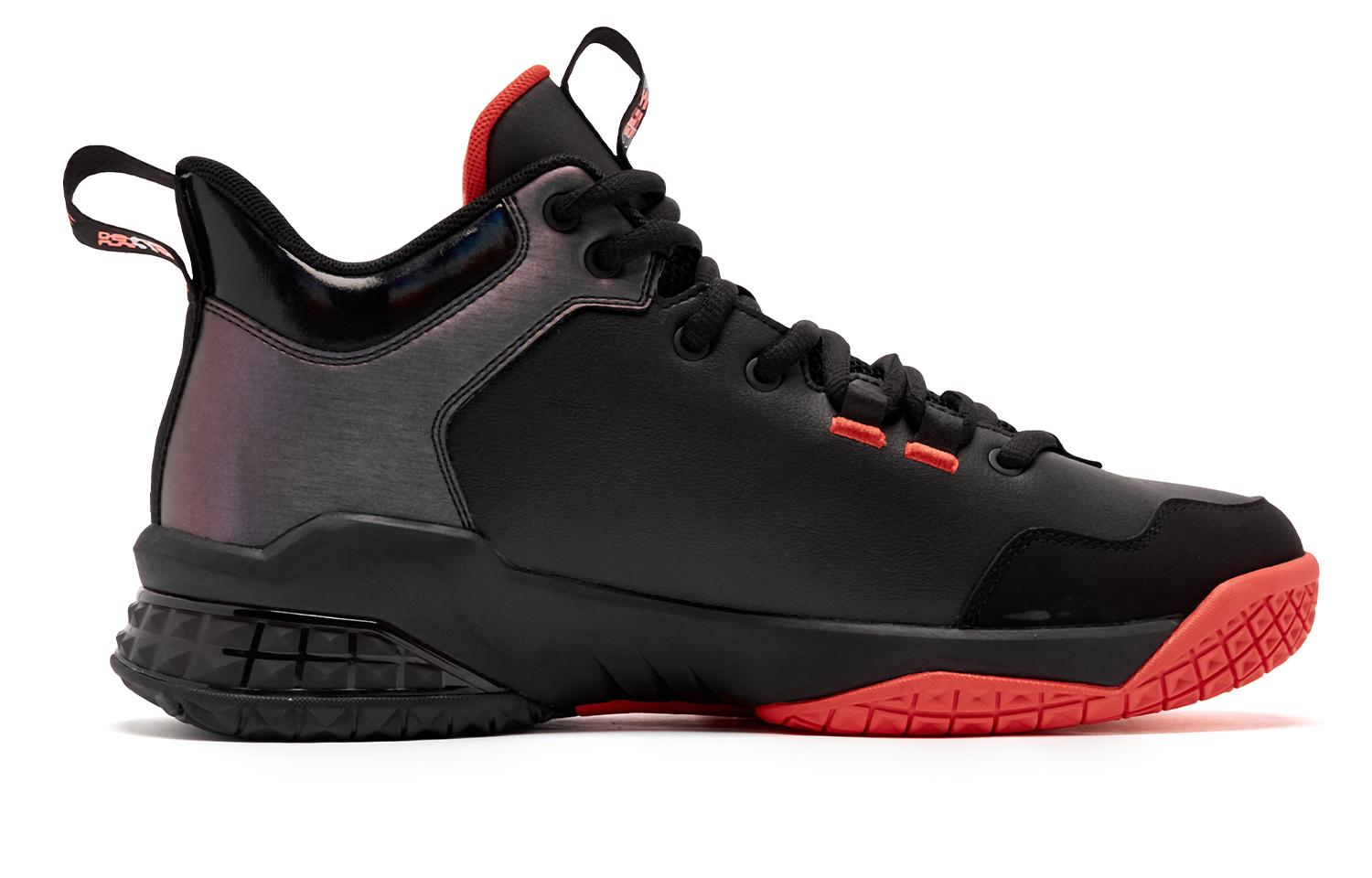 QIAODAN Killing Move 1.0 Basketball Shoes Men’s Mid Top Black/Signal Red