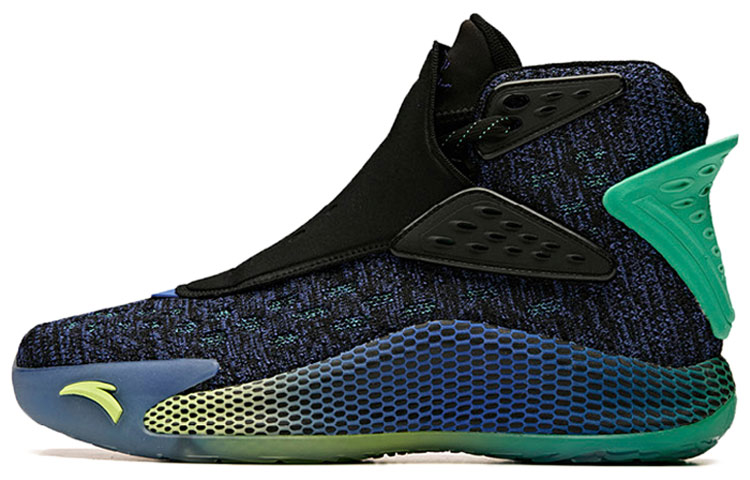 Anta KT5 Thompson 5 "KTV Dice" shock-absorbing anti-slip high-top basketball shoes men's black and green