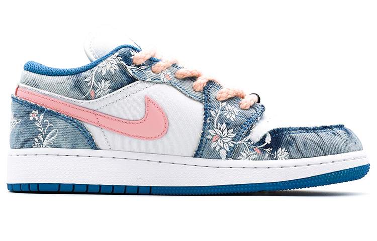 Jordan Air Jordan 1 Low Vintage Basketball Shoes GS White Blue