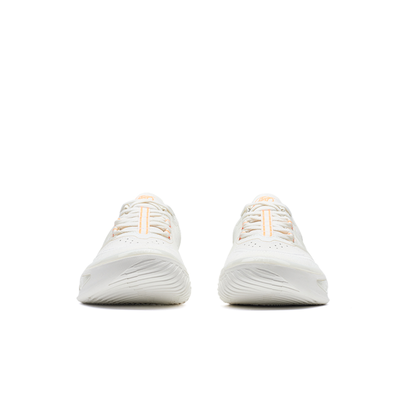 XTEP Abrasion Resistant Low top Basketball Shoes Men’s Sail White/Highlighter Orange