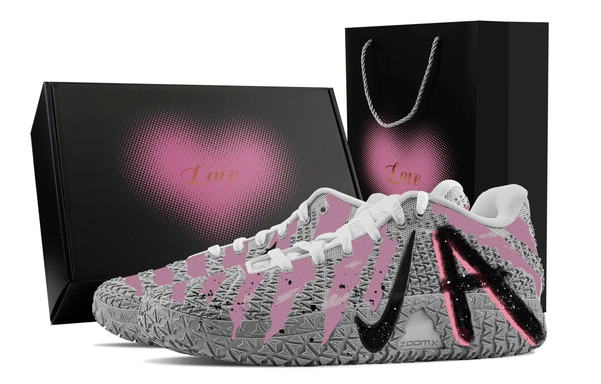 Nike Ja Morant 3 Active Bubbles, Heart Box Abrasion Resistant Low top Basketball Shoes Unisex Pink Black Gray