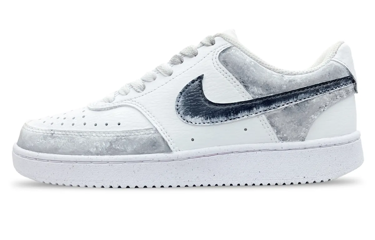 Nike Court Vision 1 Skateboard Shoes Unisex Low Top Black/White/Gray
