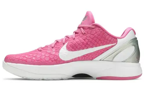 Nike Zoom Kobe 6 Kay Yow Think Pink Kobe 6 Actual Combat OG Breast Cancer Comfort Low-top Basketball Shoes Men's Pink