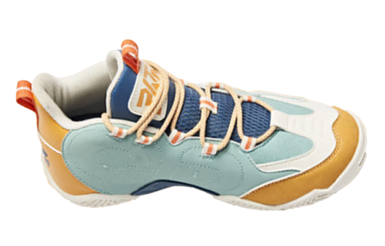 QIAODAN Slip Resistant Abrasion Resistant Mid top Basketball Shoes Women’s Yellow Blue