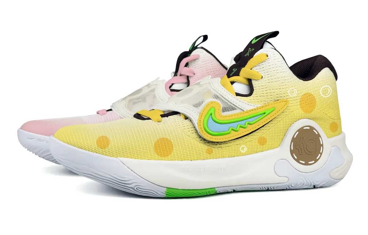 Nike KD Trey 5 X Steam Rose, Small Sponge Low top Basketball Shoes Men's Yellow Pink