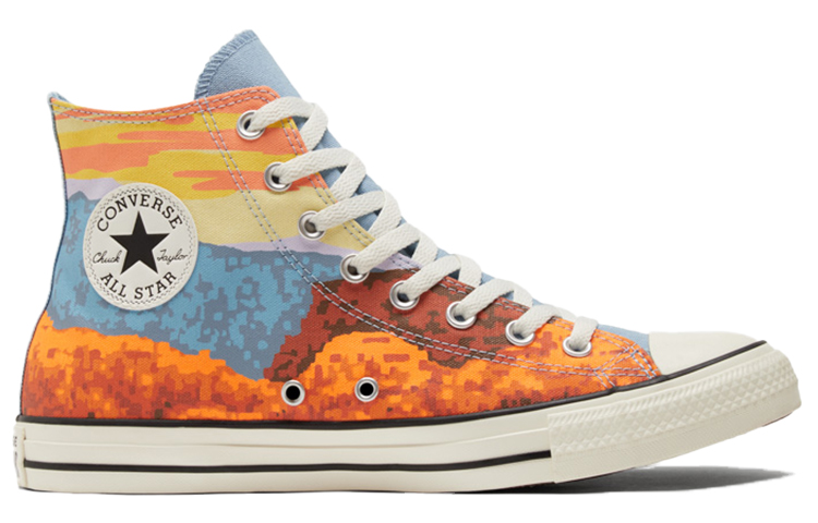 Кеды Converse Chuck Taylor All Star (желто-синие) — Жёлтый / синий — фото 2