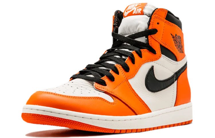 Мужские кроссовки Jordan Air Jordan 1 Retro Reverse Shattered Backboard (бело-оранжевые) — 白/健身红/狼灰 — фото 2