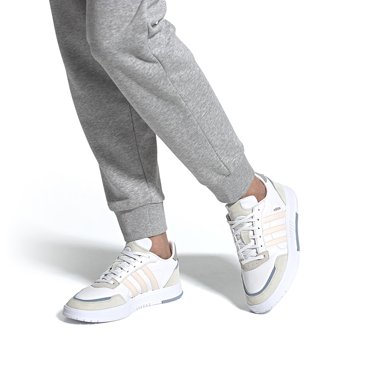 Женские кеды adidas neo Courtmaster (бело-розово-синие) — Белый / розовый / синий — фото 6