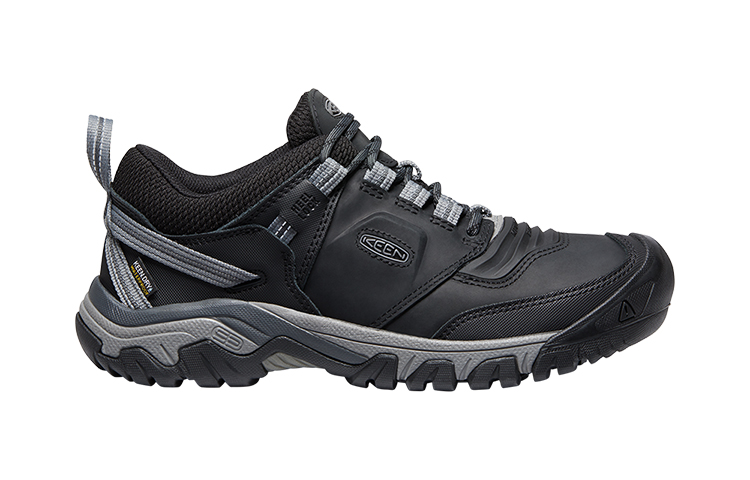 Keen RIDGE FLEX WP Cushioning Slip Resistant Abrasion Resistant Low top Outdoor Shoes Men’s Black Gray
