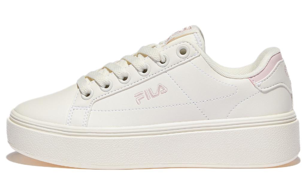 FILA Court Deluxe Low top Skateboard Shoes Unisex White Pink