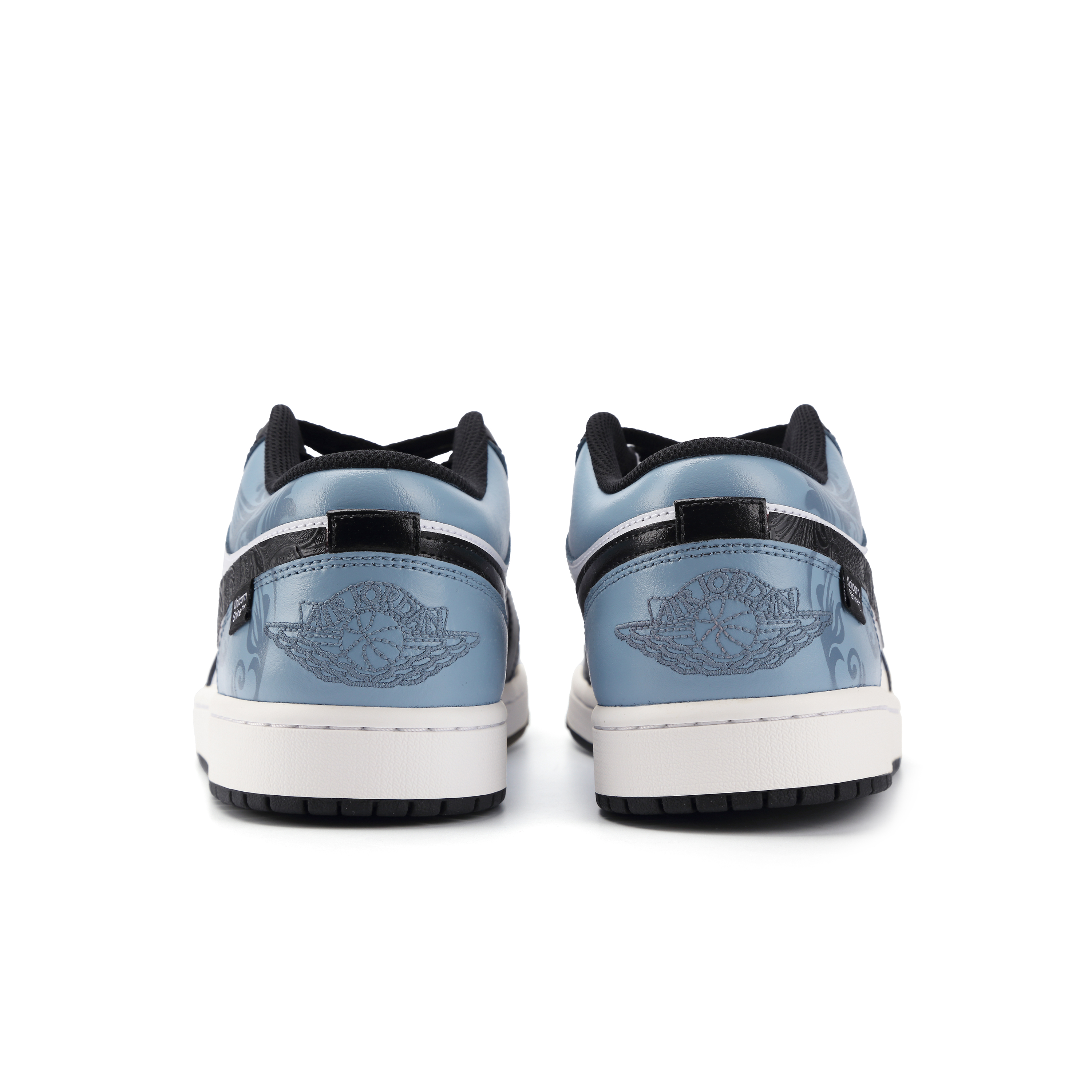 Jordan Air Jordan 1 The Classic Of Mountains And Seas Fish Low top Vintage Basketball Shoes Men’s Black Blue
