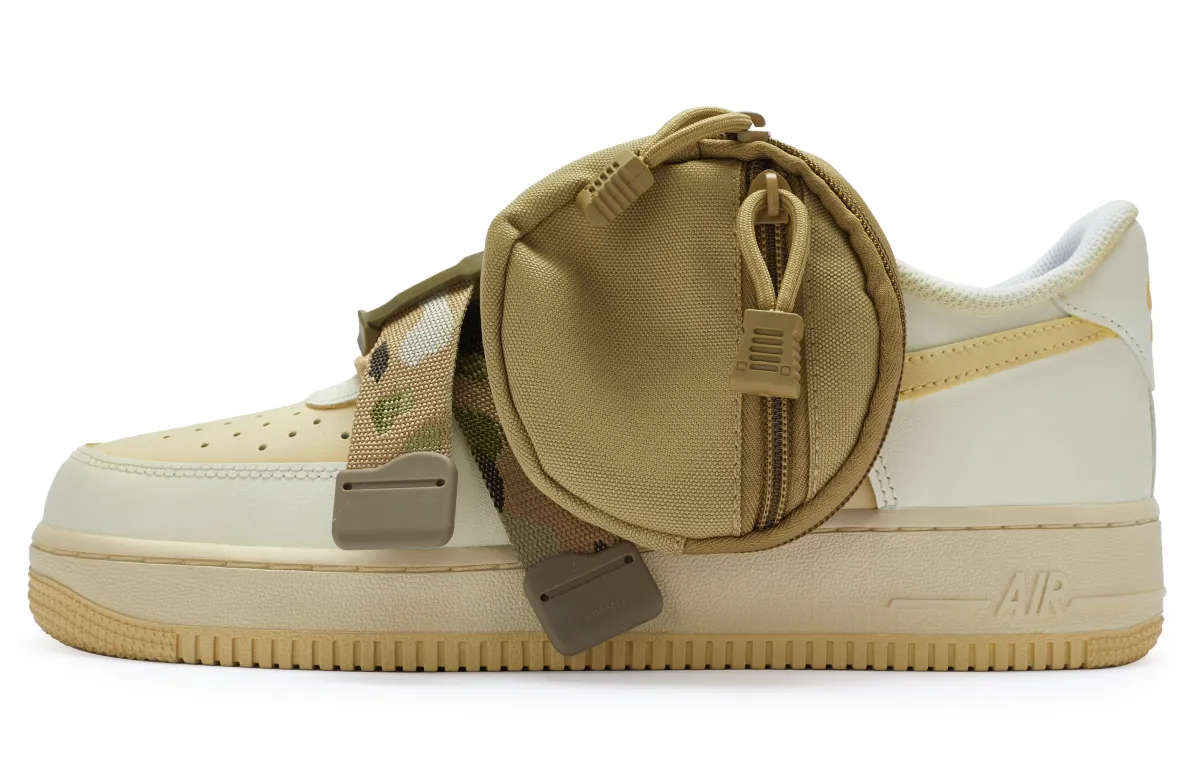 Nike Air Force 1 Slip Resistant Slip Resistant Low top Skateboard Shoes Men's Beige Army Green