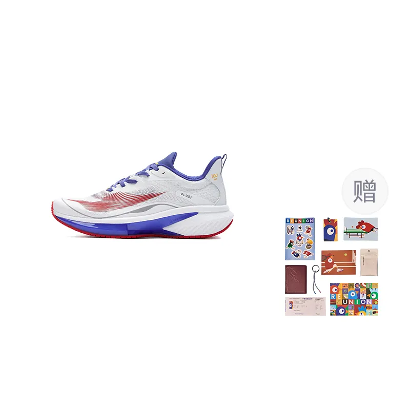 Le Coq Sportif Slip Resistant, Breathable, Lightweight Training Shoes Men's White Blue Red