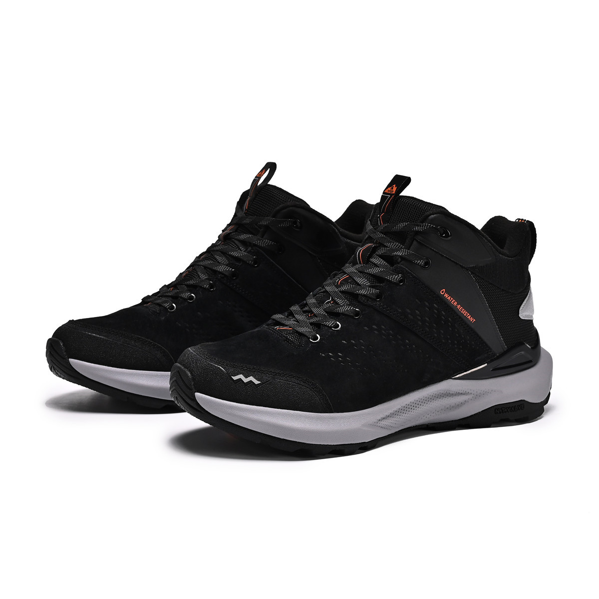 TUTU Slip Resistant And Abrasion Resistant Coverage High Top Hiking Shoes Unisex Black