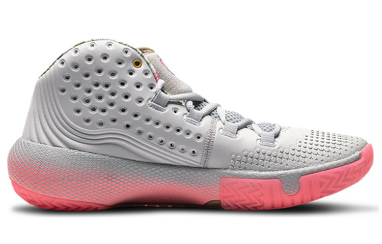 Мужские кроссовки Under Armour HOVR Havoc 2 (серо-розовые) — Серебристый / розовый — фото 2