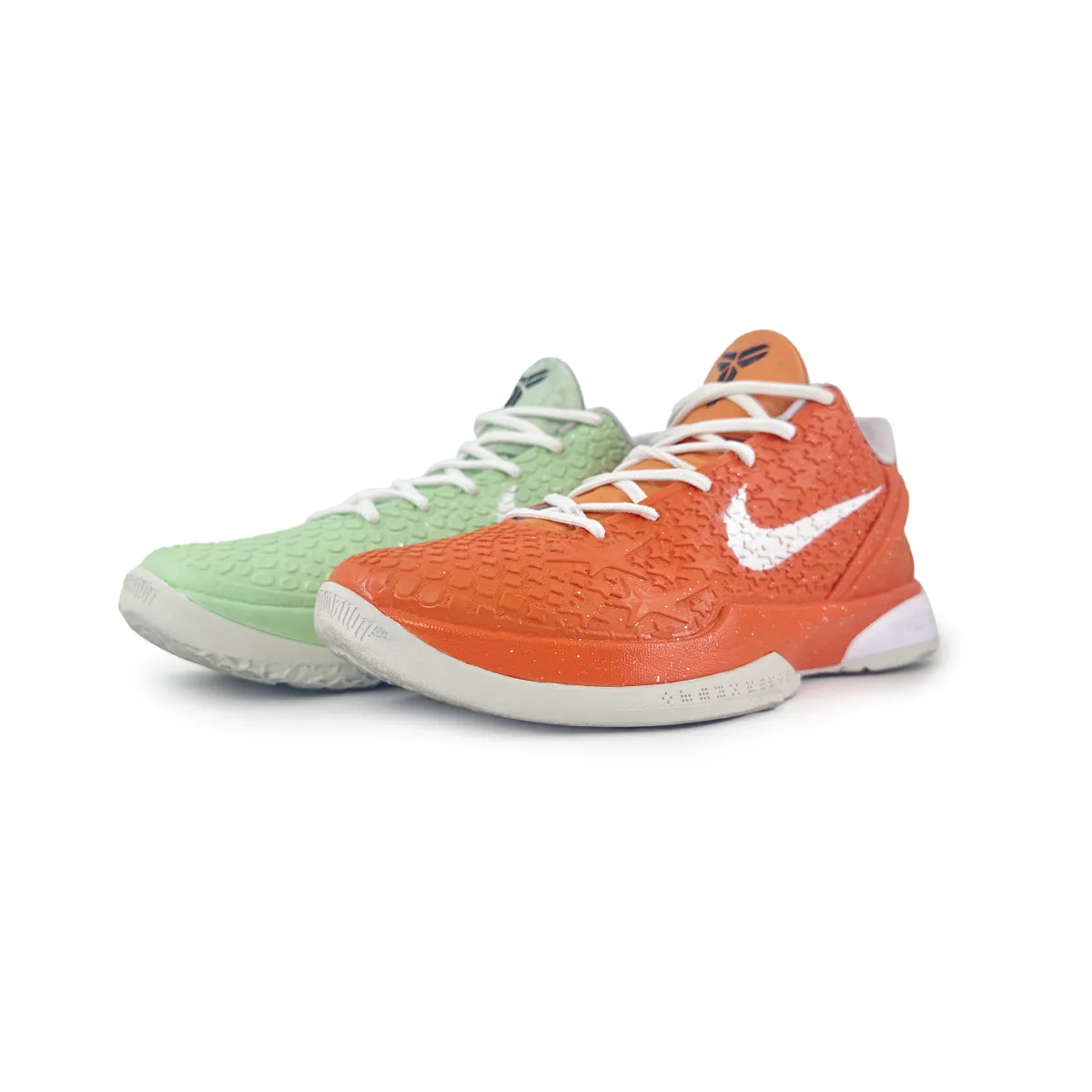 Nike Zoom Kobe 6 Game Ready Cushioning Slip Resistant Abrasion Resistant Low top Basketball Shoes Men's Green Orange