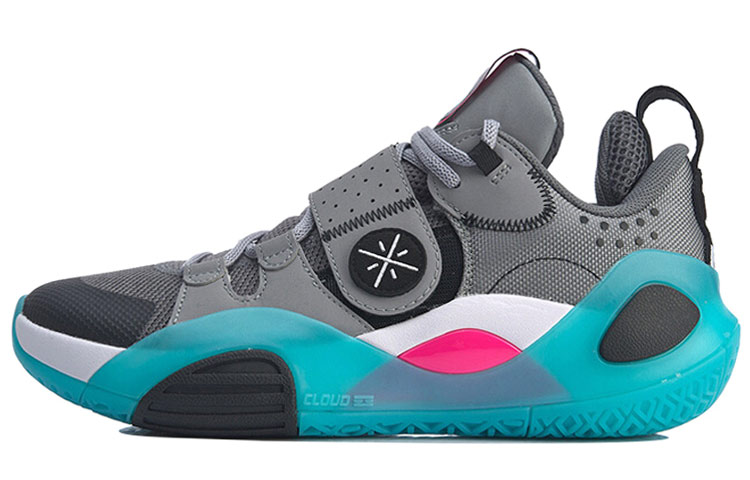 LiNing Li Ning City 8 Fashionable Mesh Non-slip Wear-Resistant Low-top Basketball Shoes Men's Gray Blue