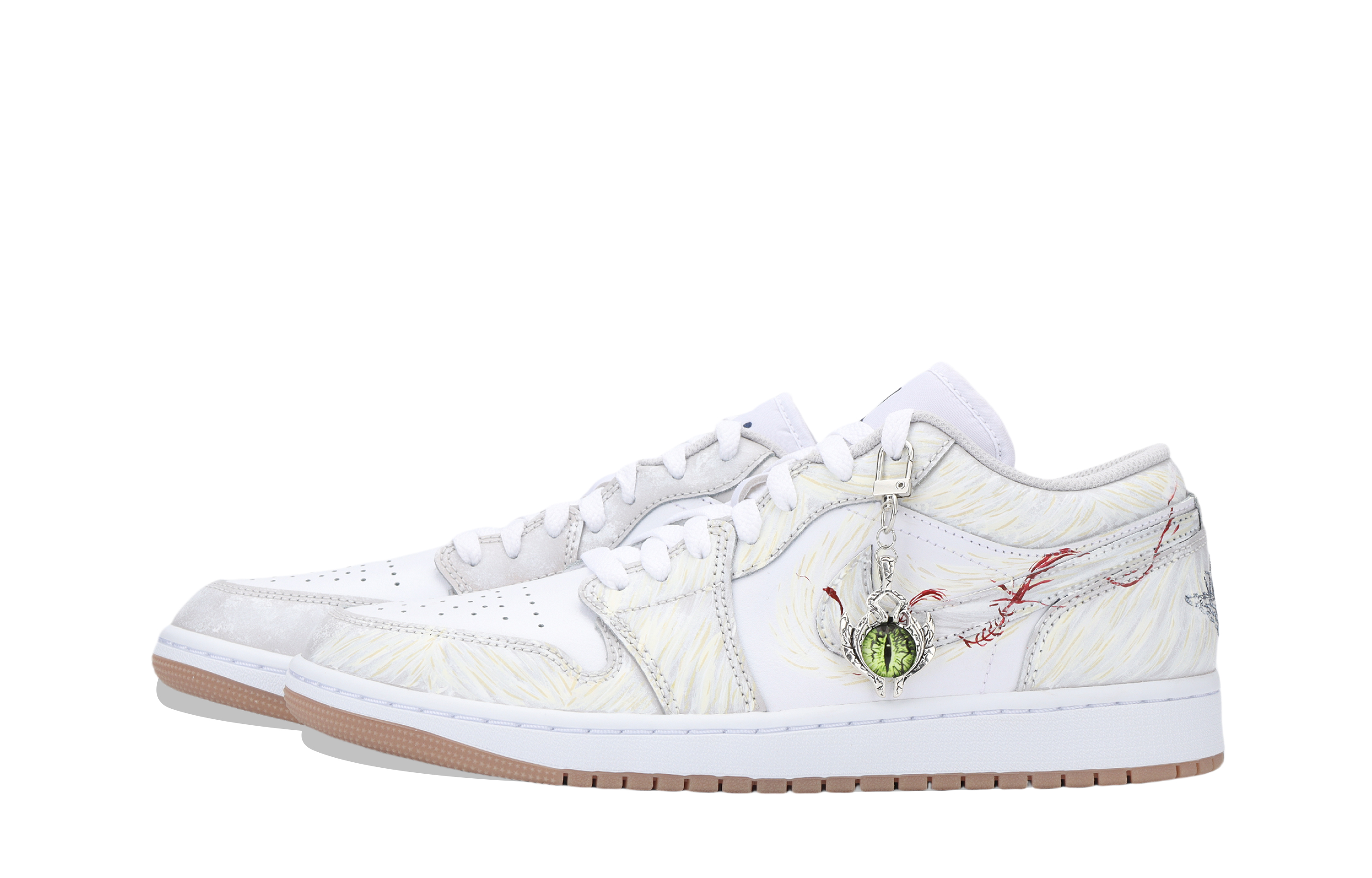 Jordan Air Jordan 1 The Gaze Of The Feathered Snake God Cushioning, Wear Resistant Low top Vintage Basketball Shoes
