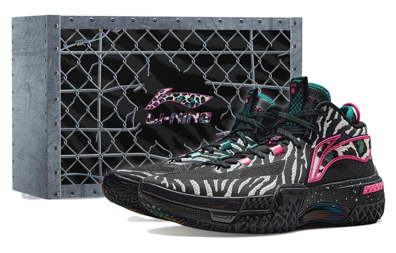 Li Ning Jie Ao Beast Slip Resistant, Abrasion Resistant, Support, Lightweight, Rebound Mid top Basketball Shoes Men’s