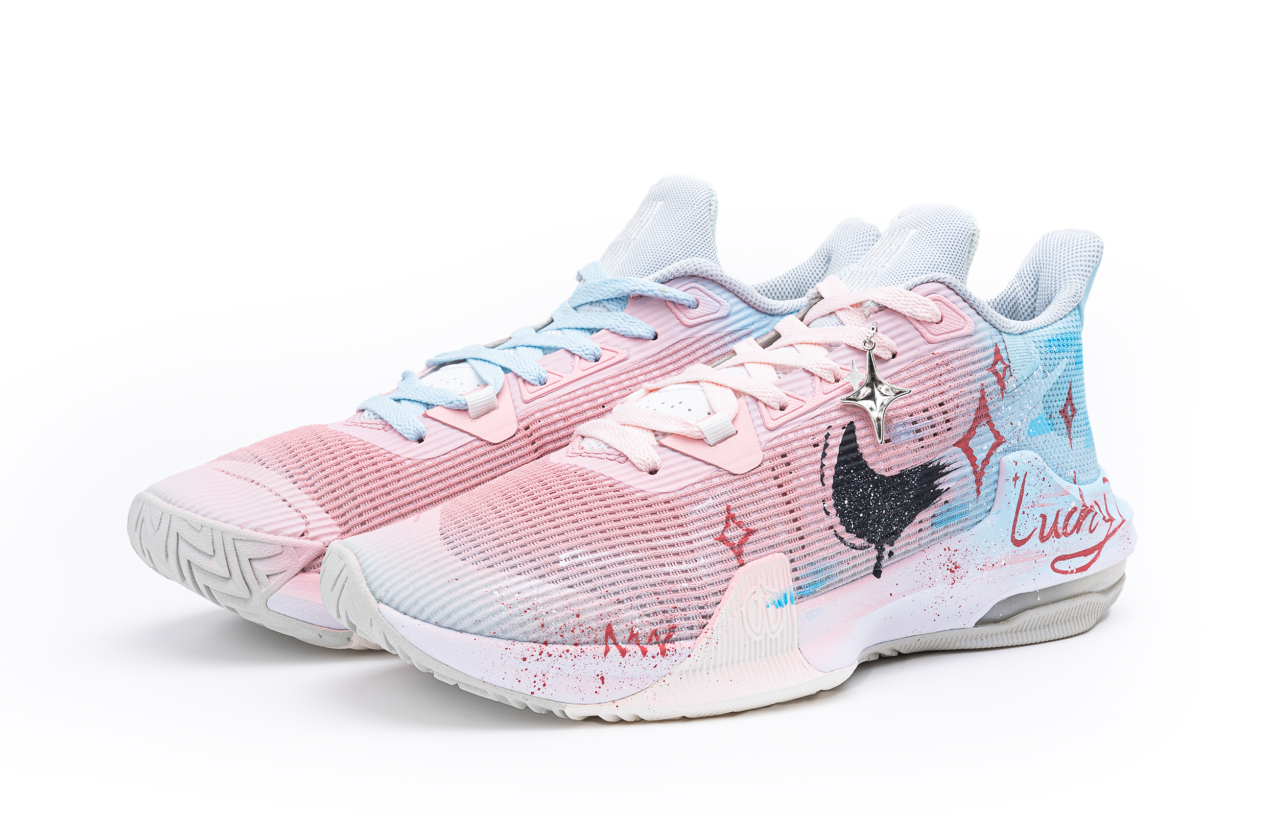 Nike Air Max Impact Neon Heartbeat Mesh Abrasion Resistant Low top Basketball Shoes Men’s Pink Blue