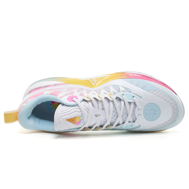RIGORER Reaves 2 Basketball Shoes Men’s Low Top Lake Blue/Juezhe White/Sugar Pink/Cheese Yellow