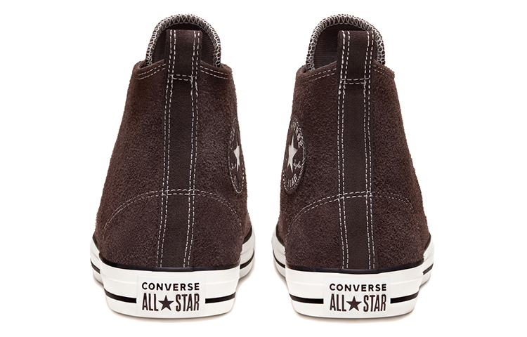 Кеды Converse Chuck Taylor All Star Suede High Top (коричнево-красные) — фото 4