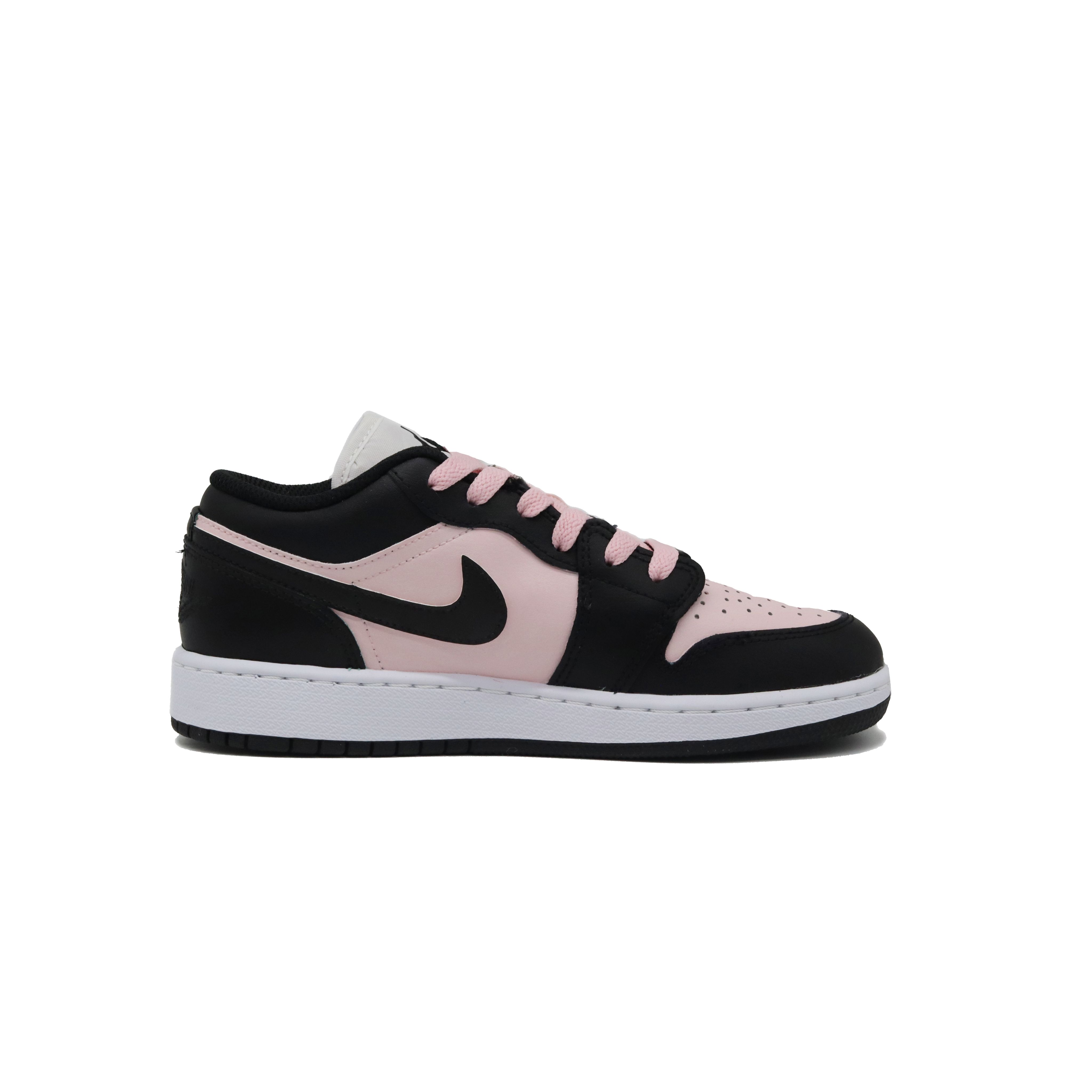 Jordan Air Jordan 1 Slip Resistant Abrasion Resistant Low top Vintage Basketball Shoes Women’s Black Pink