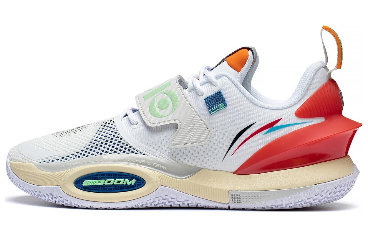 LiNing Li Ning City 10 V2 \"Dreamer\" Comfortable and versatile, shock-absorbing, anti-slip and wear-resistant, low-top practical basketball shoes, men's white gray