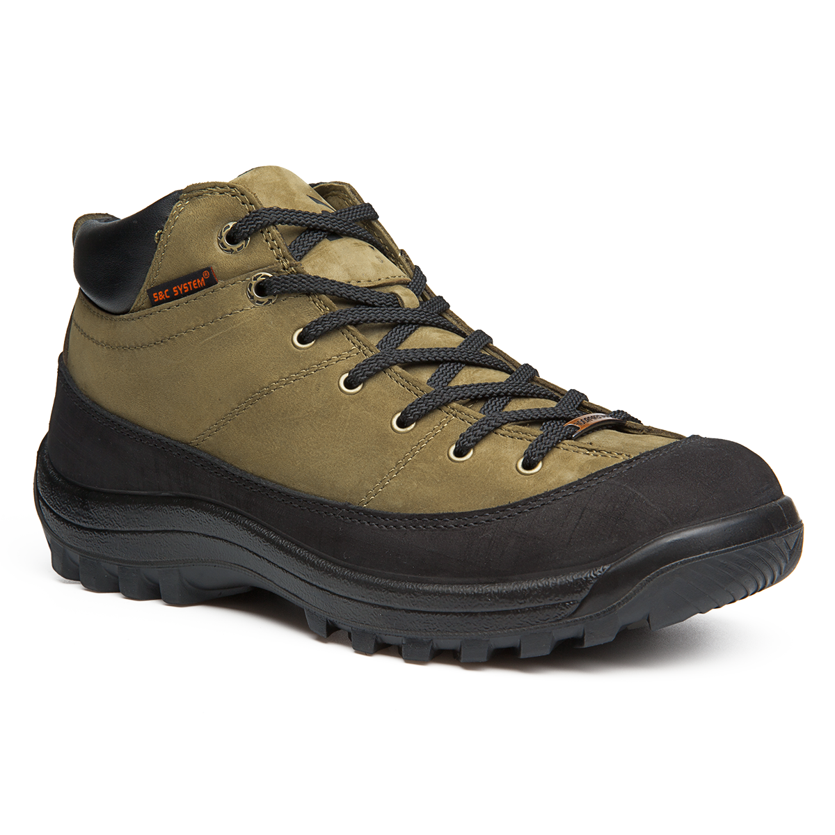 SLEADER On The Road Collection Cow Leather Slip Resistant, Abrasion Resistant, Waterproof Mid top Hiking Shoes Men’s
