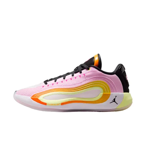 Jordan Luka 4 Slip Resistant Abrasion Resistant Low top Basketball Shoes Men's Pink