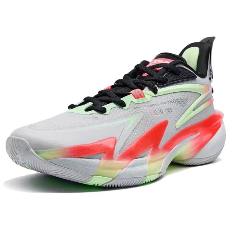 XTEP Battle 3 Cushioning Low top Basketball Shoes Men’s Gray Black Green