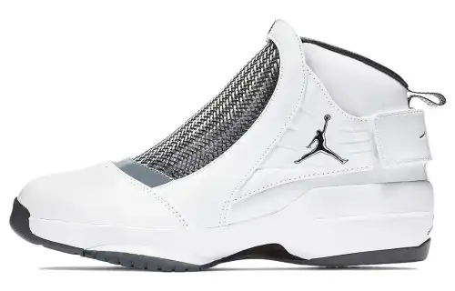 Jordan Air Jordan 19 Retro Melo Flint Anthony OG model, sports, comfortable and versatile, shock-absorbing, non-slip and wear-resistant, high-top, retro basketball shoes, men's silver