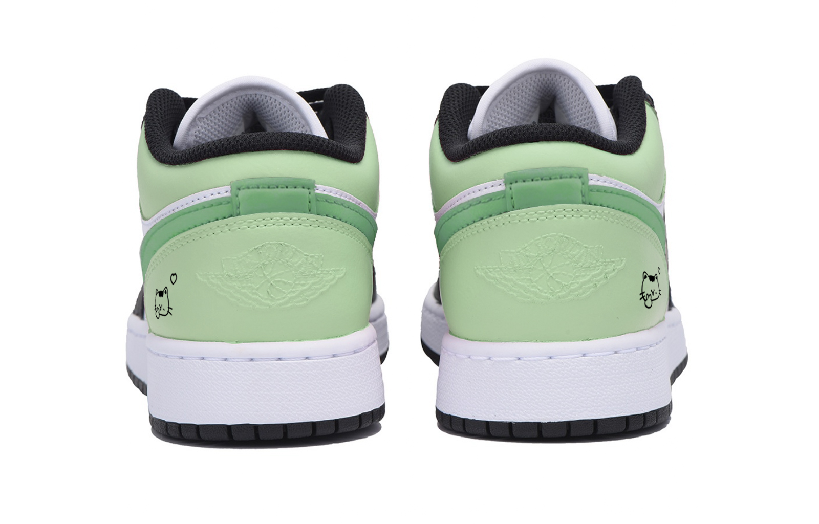 Jordan Air Jordan 1 Low top Vintage Basketball Shoes Men’s White Green