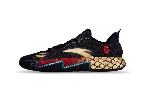 Anta KAI 2 Cushioning Abrasion Resistant Rebound Low top Basketball Shoes Men's Black Gold