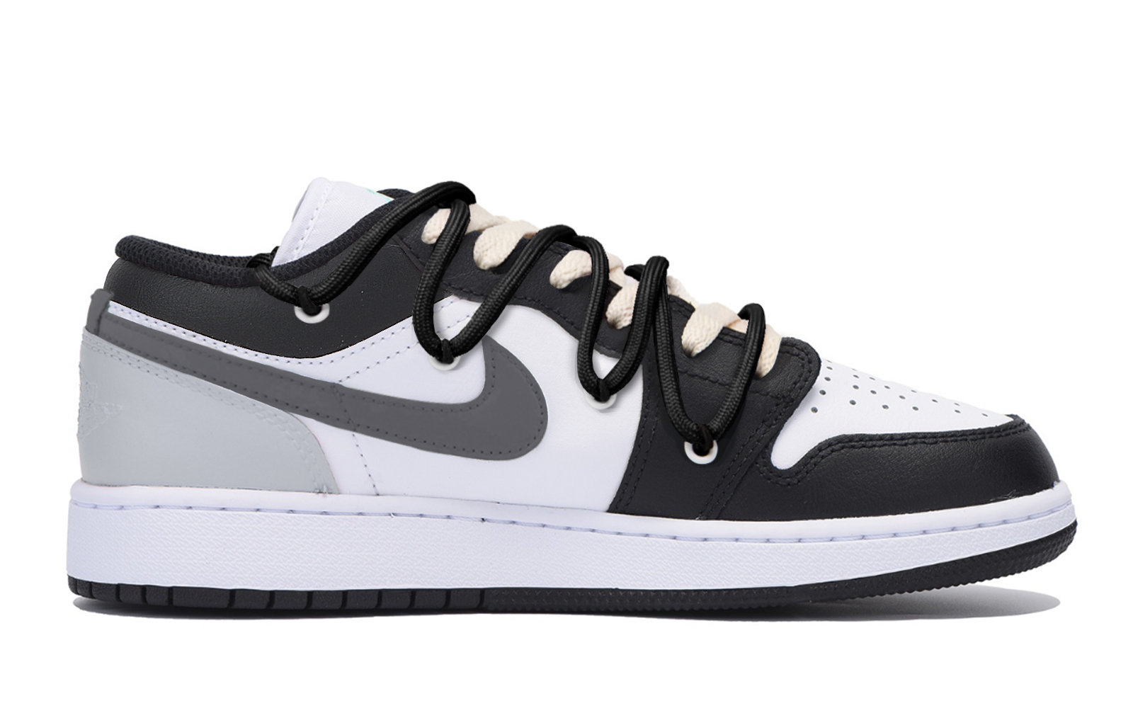 Jordan Air Jordan 1 Abrasion Resistant Slip Resistant Low top Vintage Basketball Shoes Men’s Dark Gray