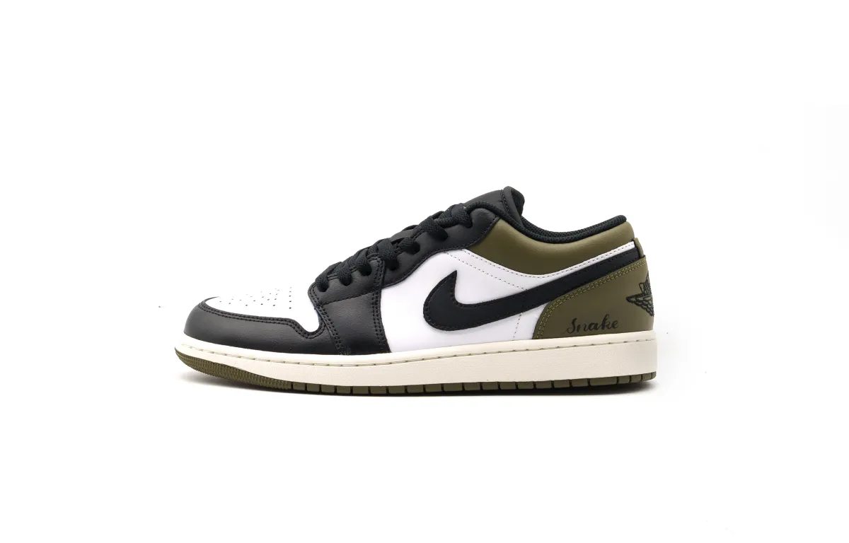 Jordan Air Jordan 1 Comfortable Round Toe Cushioning Slip Resistant Abrasion Resistant Low top Vintage Basketball Shoes
