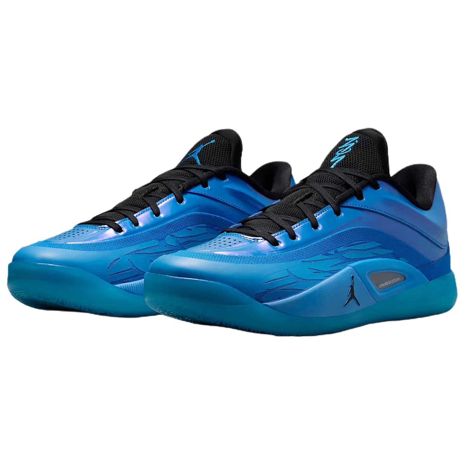 Jordan Zion 4 Abrasion Resistant Low top Basketball Shoes Unisex Blue Black