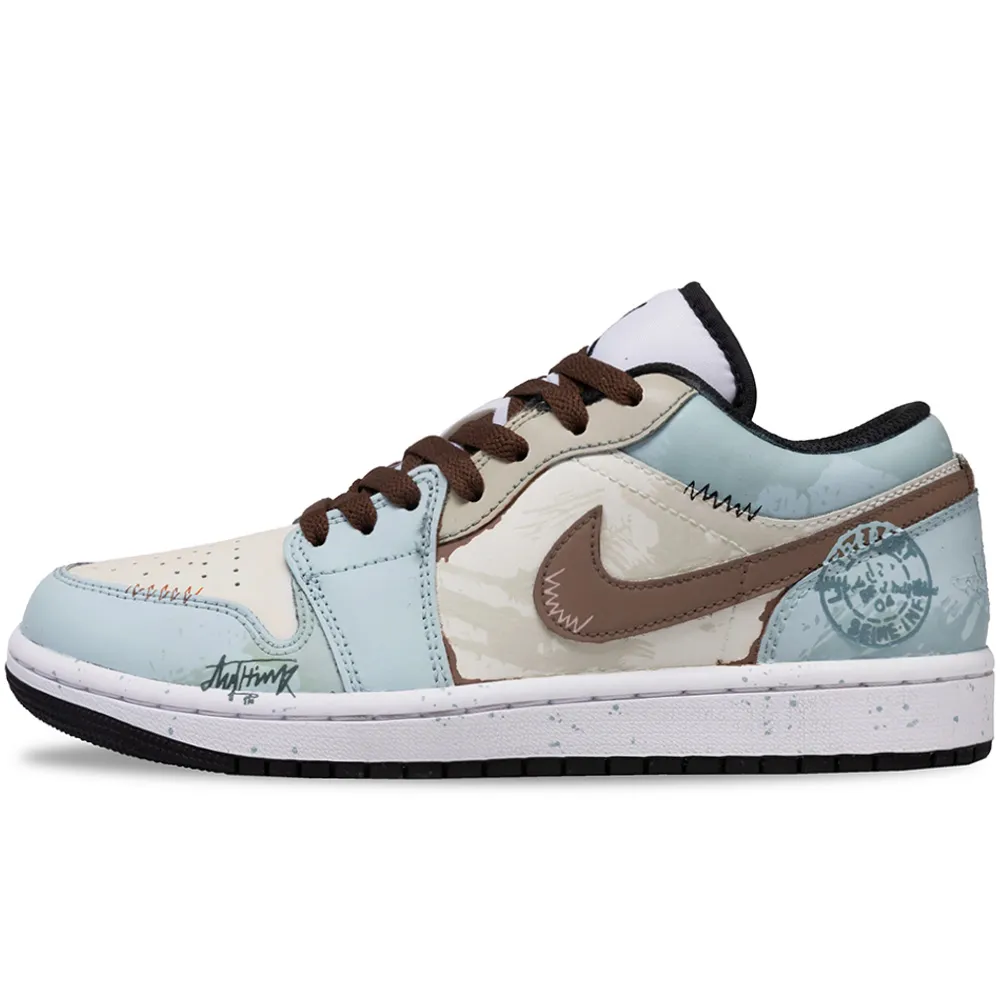 Jordan Air Jordan 1 Letter From The Galaxy Leather Cushioning Slip Resistant Cushioning Slip Resistant Low top