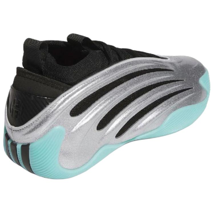Adidas Harden Vol.9 Comfortable Grip Mid top Basketball Shoes Unisex Silver Black
