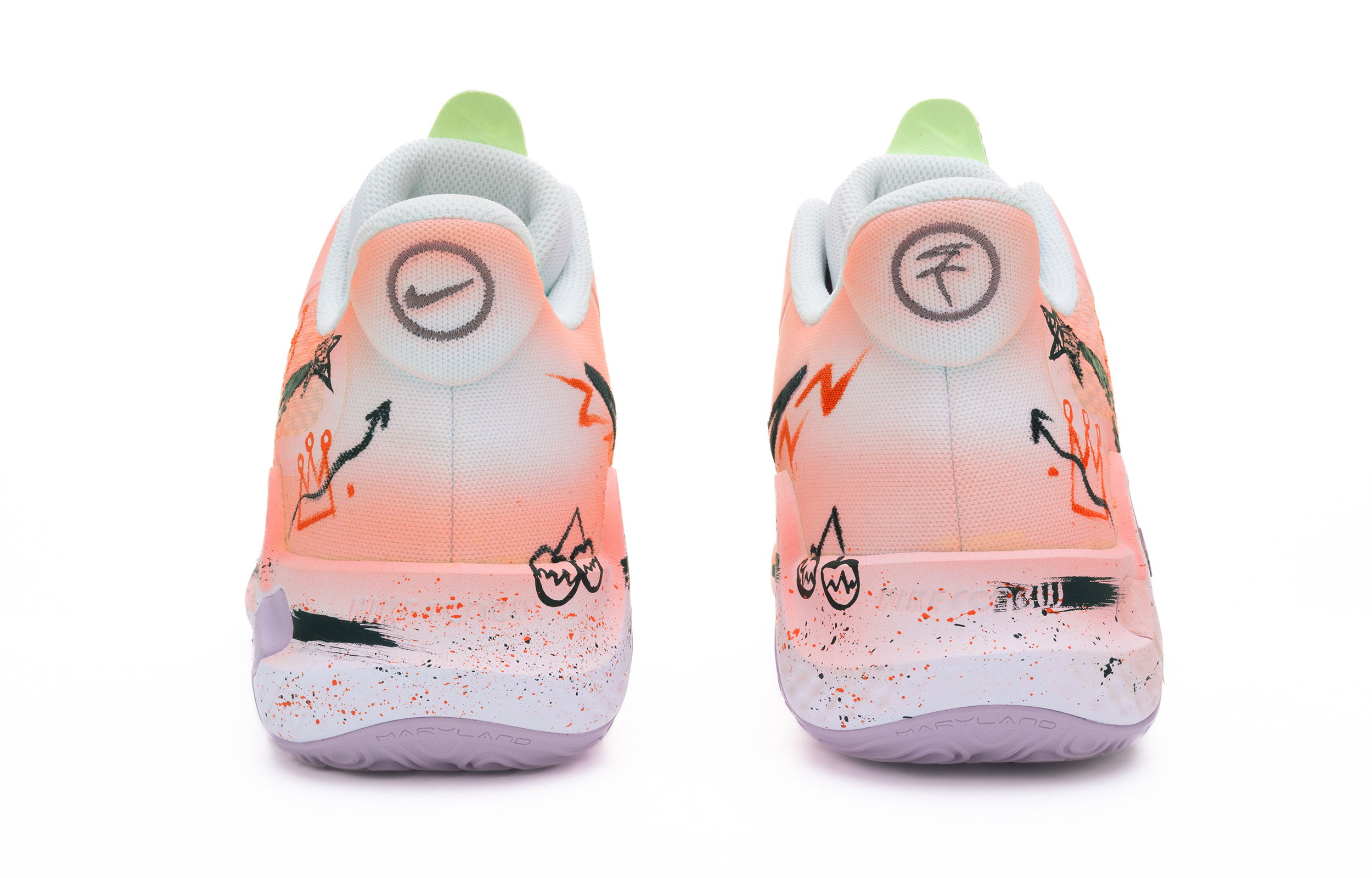 Nike KD Trey 5 IX Hand Drawn Graffiti Mid top Vintage Basketball Shoes Men’s Orange