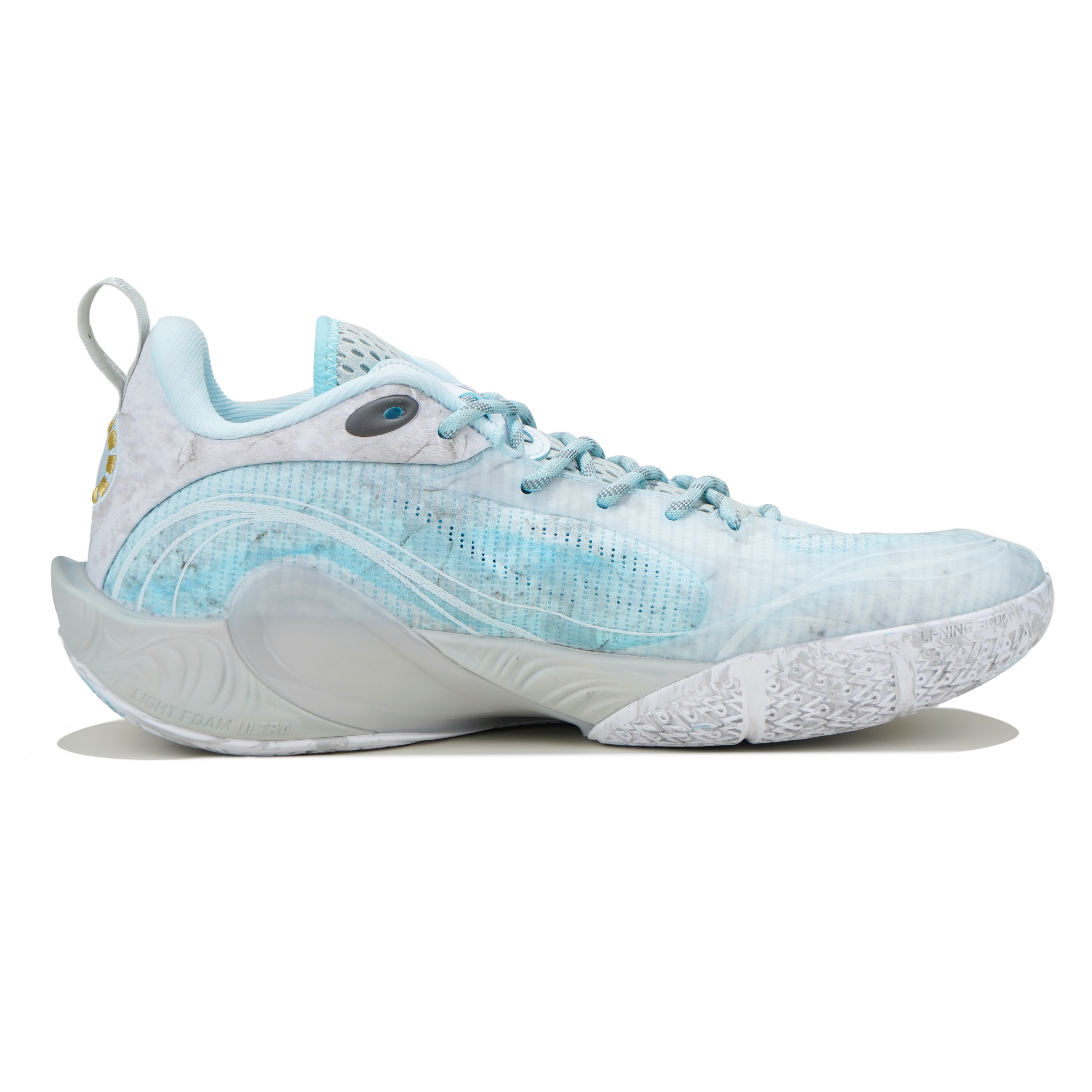 Li Ning Cushioning Abrasion Resistant Low top Basketball Shoes Men’s Blue Pink