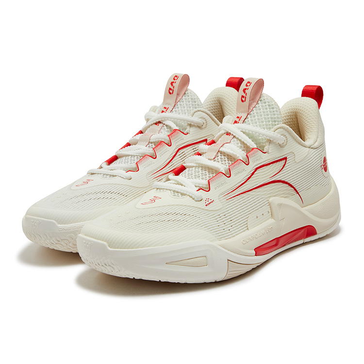 361° DVD TEAM 2 SE Cushioning Slip Resistant Abrasion Resistant Low top Basketball Shoes Men’s Lotus Seed White
