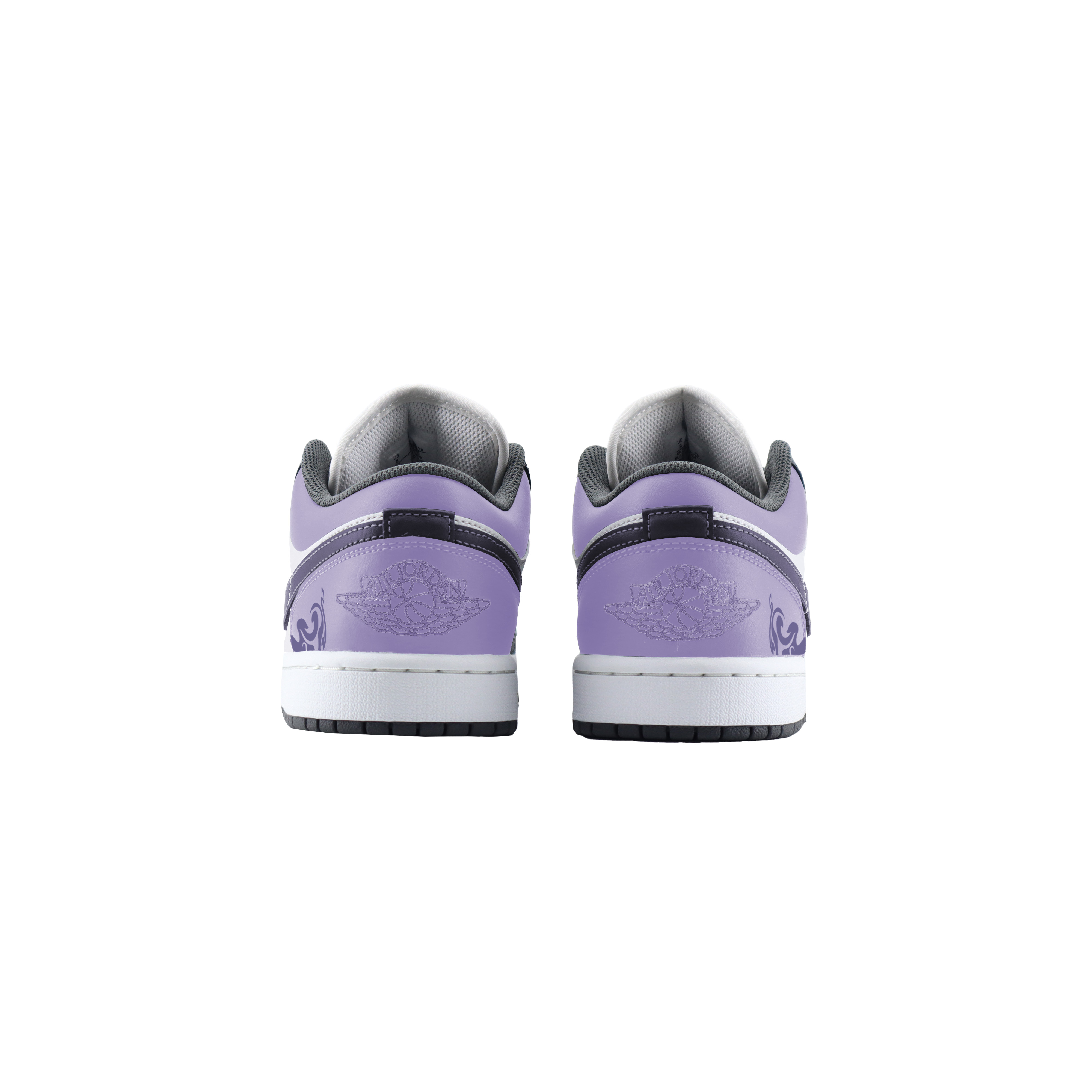Jordan Air Jordan 1 Low Abrasion Resistant Low top Vintage Basketball Shoes Unisex White Purple Black