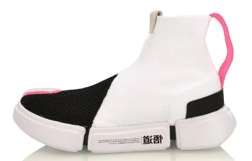 LiNing Essence 2 Sock-Like Casual Sport Shoes - Black/White/Pink | LiNing II