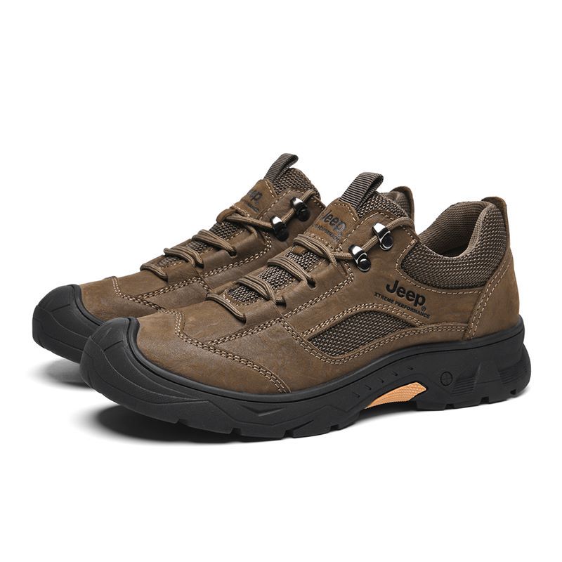 Jeep Textile, Top Grain Cow Leather Low top Mountaineering Shoes Men’s