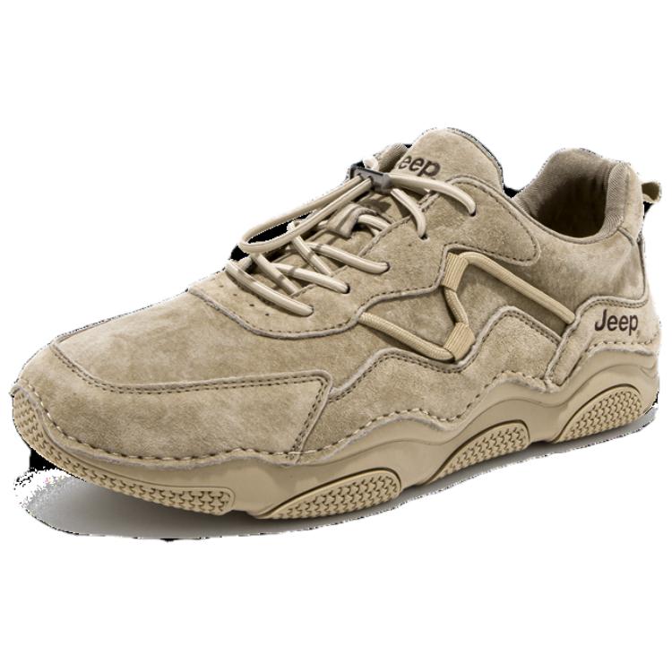 Jeep Pigskin Low top Mountaineering Shoes Men’s Khaki