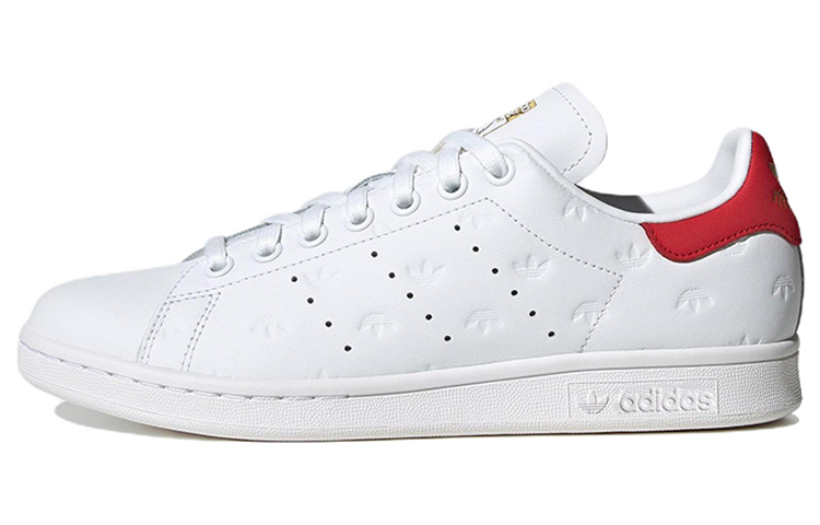 Adidas Wmns Stan Smith 'Allover Debossed Trefoils - White Scarlet' Women's
