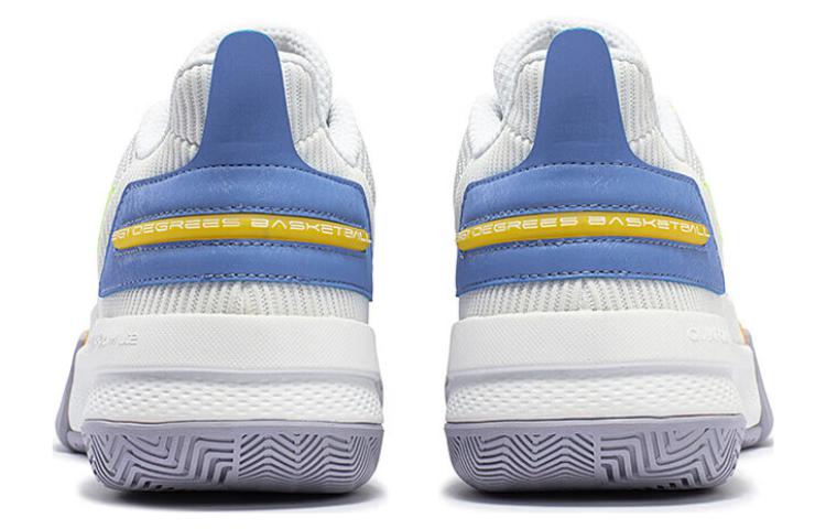 361° Abrasion Resistant Low top Basketball Shoes Men’s White Yellow